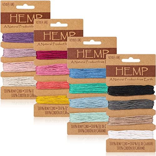 16 Colors Thread Cord for Jewelry Making Hemp Cotton String, Colorful
