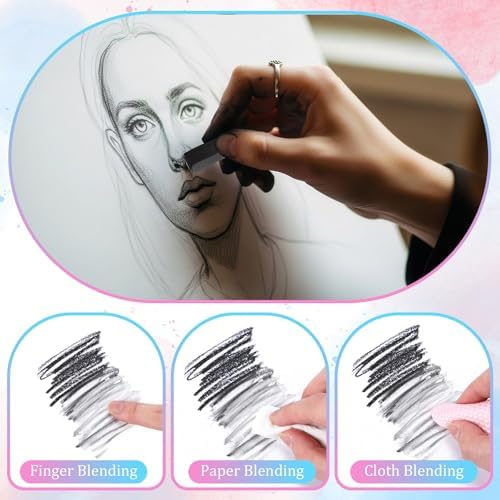 Watersay 48 Pcs Soft Chalk Pastels Set Soft Pastel for Artists Square Sketch Chalk Non-toxic Artist Pastel Sticks for Professional Artists Students and Art Lovers(White,Black,30×8×8mm)