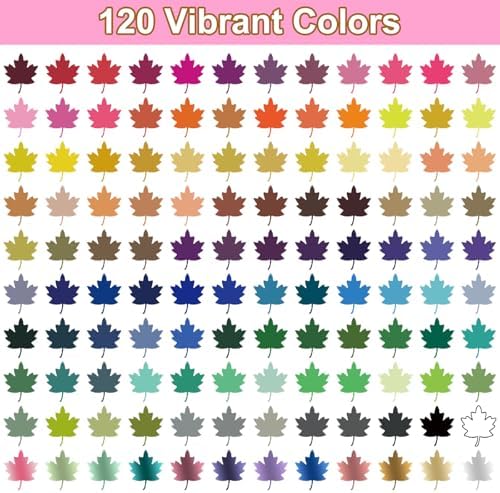 120 Colors Dual Tip Acrylic Paint Markers, Fine & Brush for Rock Wood Glass