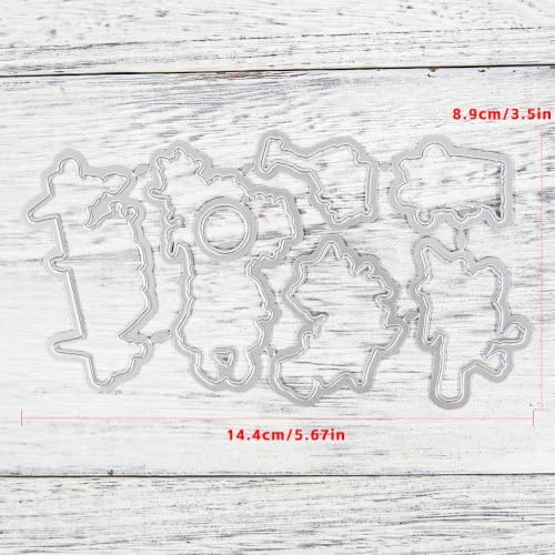 Bat Crow Happy Halloween Clear Stamps and Die Cuts Sets for DIY Card Making