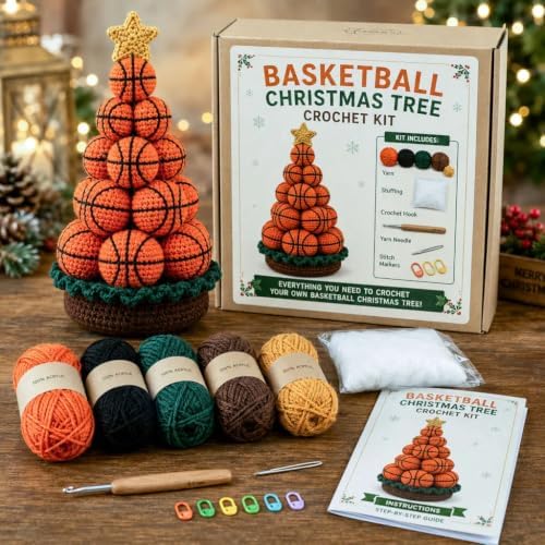 Crochet Kit Sports Ball Christmas Tree (Basketball)