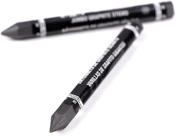 Koh-I-Noor Jumbo Graphite Stick Set, 2B and 4B Degrees, Pack of 2 (FA8971.2BC)
