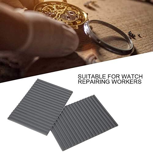 2 PCS Watch Repair Mat, Rubber Repair Pad, Maintenance Work Station Pad Accessories, Work Mat for Watchmakers, Crafts, Electronics
