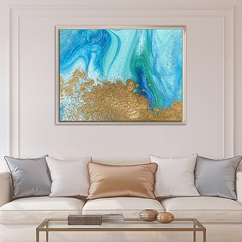 Pixy Canvas Floater Frame 18x20 for 3/4 (0.75) inch Deep Canvas Paintings/Canvas Prints/Wood Canvas Panels/Wall Art/Wall Decor/Home Decor/Artwork (Champagne, 18 x 20 inch, Portrait)