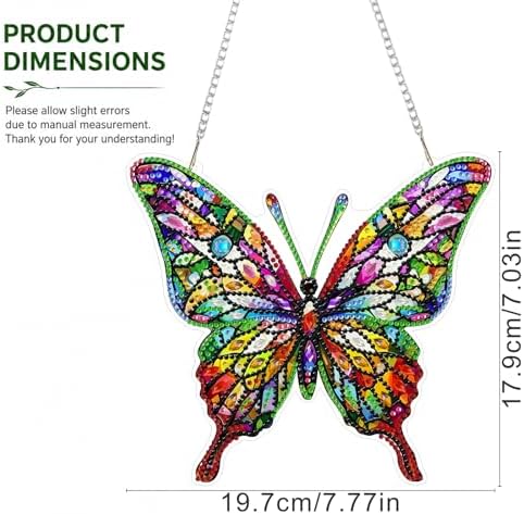 Butterfly Hanging Diamond Art Kits for Adults, Diamond Painting Suncatchers
