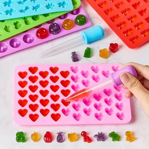 Mini Gummy Candy Silicone Molds, 5 Pcs