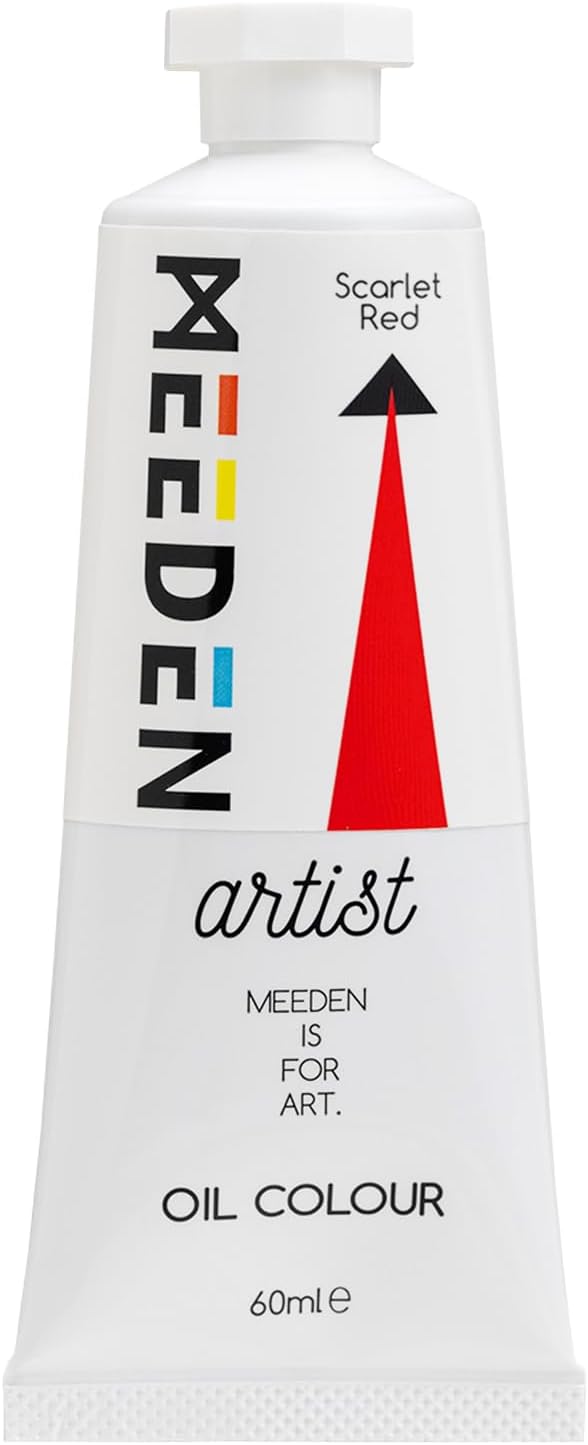 MEEDEN Artist Grade Oil Paint: Scarlet Red - 60ml/2oz Tube | Professional Art Paints and Supplies for Canvas Painting