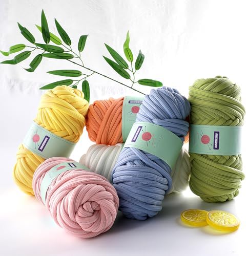 Chunky Yarn for Hand Knitting, Super Bulky Jumbo Green Yarn for Crocheting