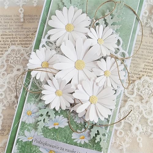 Cutting Dies Metal Stencils Scrapbooking Tools DIY Embossing Template for Paper Card Making Album Arts Crafts Supplies (Daisy Flower Set-9.4x8.4cm)