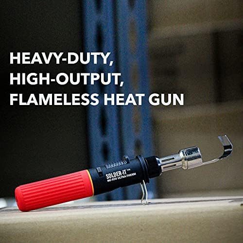 Solder-It Red Ultra Therm Flameless Heat Gun (MJ-950) | Cordless Heat Gun with Wide Nozzle | Heavy Duty Mini Heat Gun for Crafts, Heat Shrink, and PVC Bending