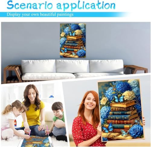 XUCNWL Diamond Art Kits for Adults,Book Flower Diamond Painting