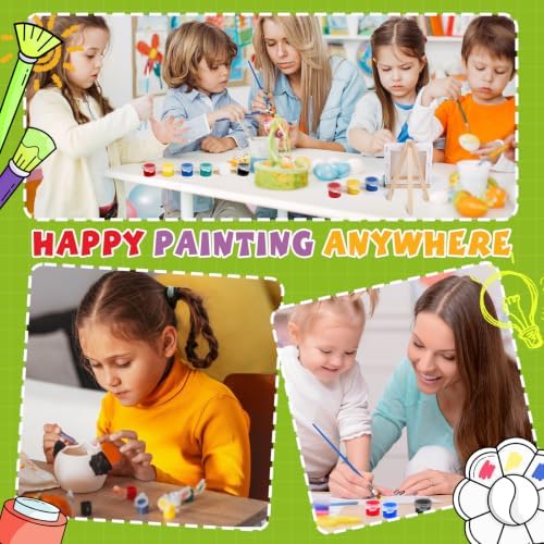 ESRICH 36 Set Mini Canvas Painting Kit, 3x3in Mini Paint Set