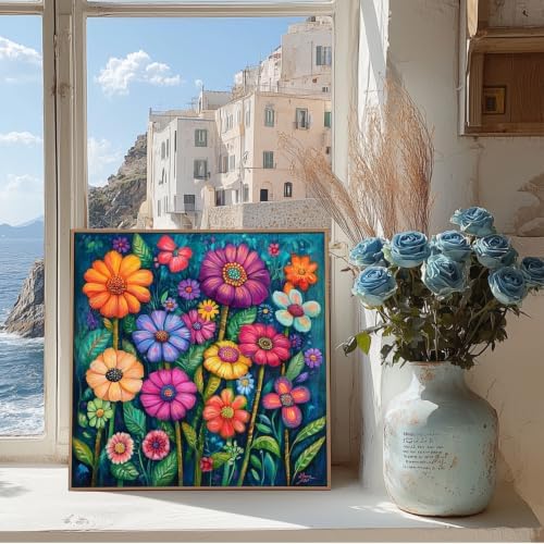 AIBOERL Paint by Numbers Kit for Adults Beginner,Flowers,12X16In