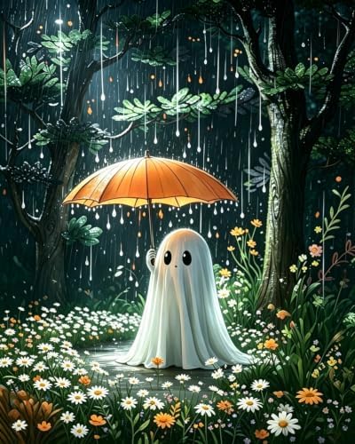 Tabszca Halloween Ghost Paint by Numbers Kit for Adults 16 X 20 Inch