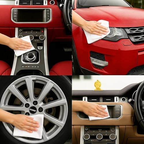 Flour Sack Dish Cloths 13x13 – 100% Cotton, Lint-Free & Highly Absorbent Kitchen Dishcloths (4 Pack), Quick-Dry Dish Towels for Washing Dishes, Cleaning, Polishing & Household Tasks, White