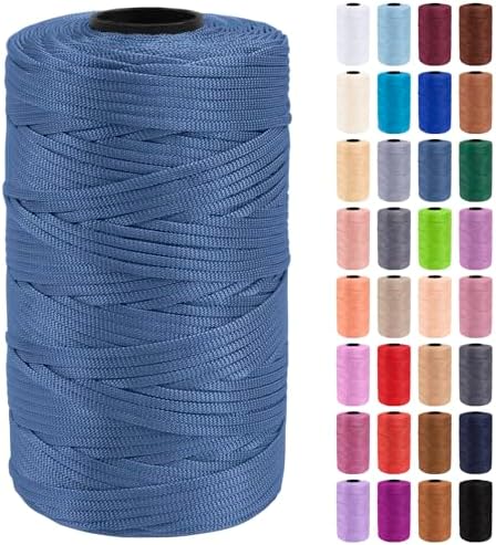 JeogYong Polypropylene Ribbon Yarn 3mm x 218 Yards Flat Macrame Cord 3mm Crochet Yarn for Handbags, Shopping Bags, Sun Hats, Shoes, DIY Crafts, Decorative Projects