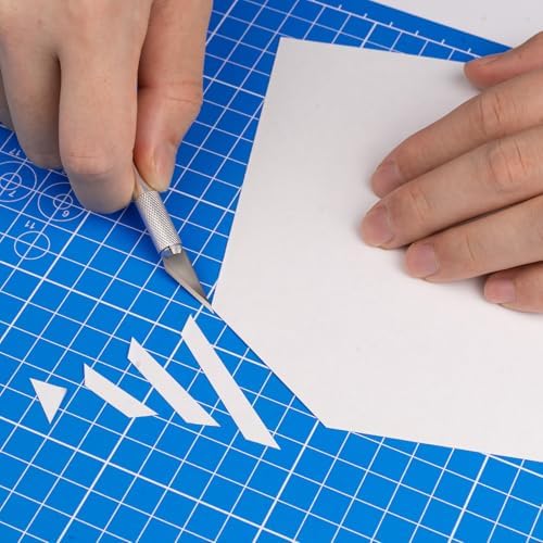 DIYSELF 9in×12in Cutting Mat, A4 Self Healing Craft Mat for Sewing | A4 Cutting Mat for Fabric, Quilting and Scrapbooking, 5-Ply Double-Sided Craft Cutting Board with Printed Grid