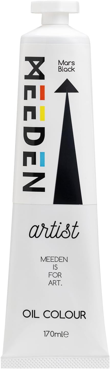 MEEDEN Artist Grade Oil Paint: Mars Black - 170ml/5.7oz Tube | Professional Art Paints and Supplies for Canvas Painting