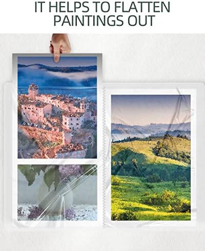 SXhyf A3 Diamond Painting Storage Book 16.5x12.1in for Display 60 Pages