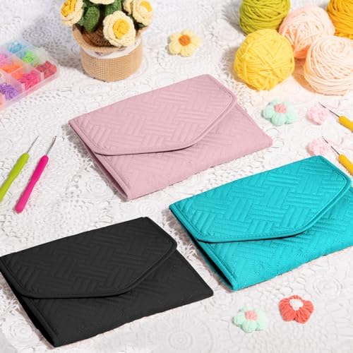 MYBAGZING Crochet Hook Case - Foldable Organizer - Knitting & Crochet Supplies Holder