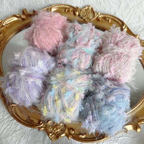 [Grab Bag] 10 Pcs 2～3 Yard Artisanal Style Fancy Yarn Original Blended