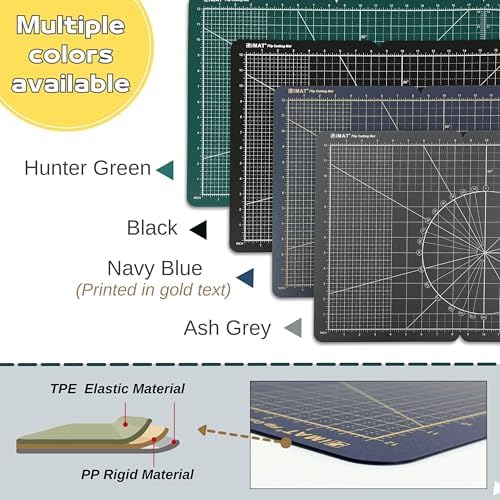 iMAT Flip Cutting Mat M Type Foldable Double-Sided Black