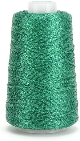 Metallic Crochet Thread, 80g Lurex Yarn for Charms(Green)