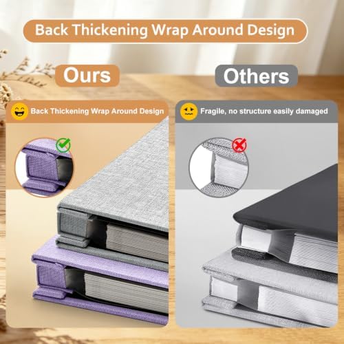 Photo Album Self Adhesive Scrapbook, 13"x12.6" 60 Pages/ 30 Sheets Large Photo Book for 4x6, 8x10 Pictures, DIY Album for Baby Wedding Family Travel Birthday