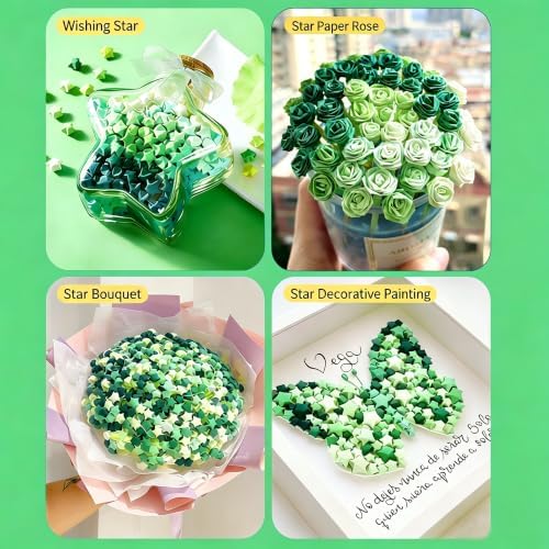 540 sheets Origami Stars Papers Package DIY Paper - 4 Colors