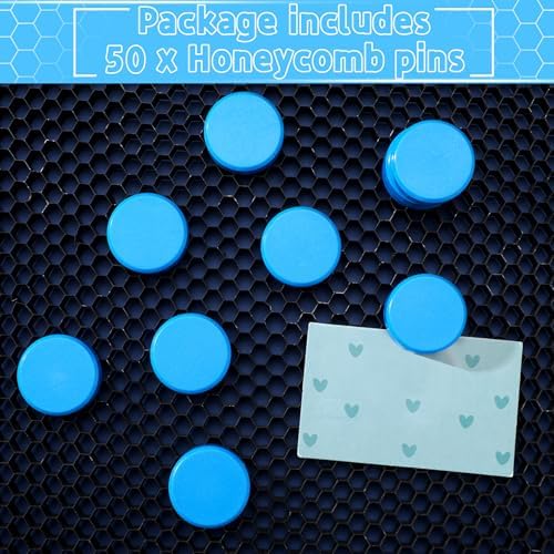 Blulu 50 Pcs Magnetism Honeycomb Pin for Laser Cutting 1.18 Inch Honeycomb Bed Pins Hold Down Laser Engraving Accessories Supplies Machine Fixing Needle Engraver Machine Accessories(Blue)