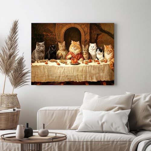 xcemhil Cat Paint by Numbers Kit for Adults, Paint by Numbers for Adult, Acrylic Paint by Number Kits Suitable for Home Wall Art Decor Gifts 16x20 Inch