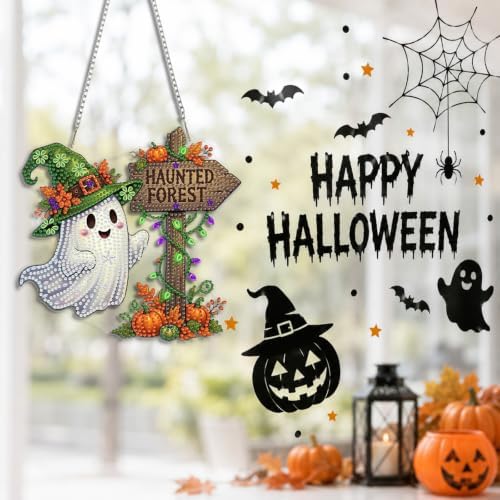 Ghost Diamond Art Hanging Kit for Adult, Diamond Art Painting 8x8inch
