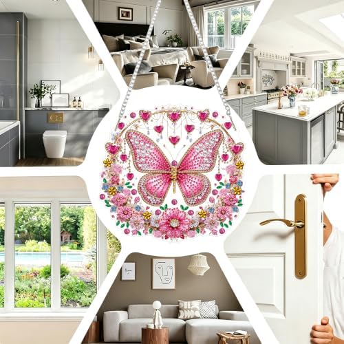 Butterfly Hanging Diamond Art Kits for Adult Diamond Painting Kit Pendant