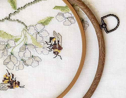 Celley Embroidery Hoops, Oval Imitated Wood Design, 3 Pcs