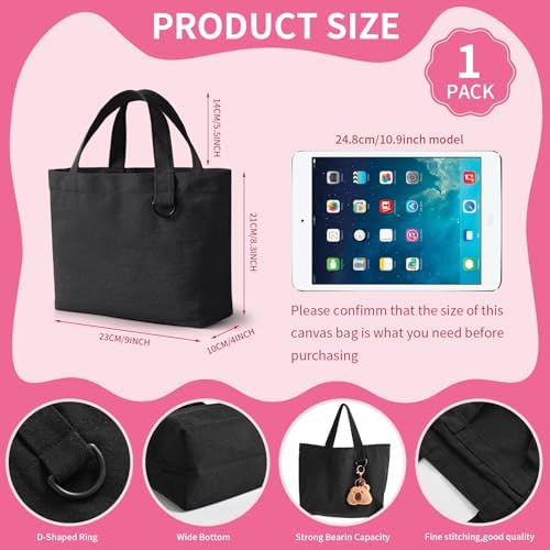 1 | 12 | 24 Pack Small Canvas Tote Bags, Mini Tote Bags Bulk for Women, DIY Blank Reusable Cute Sublimation Tote Bag