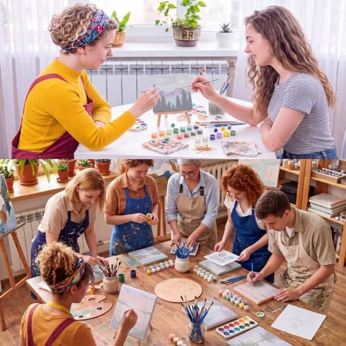 Patelai 12 Pack Landscape Paint by Numbers Kit for Adults Beginner, 8 x 8''