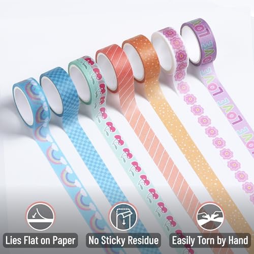 Mr. Pen- Washi Tape Set, 21 Rolls, Assorted Sizes, Pastel Bliss | 5 Yards/Roll, Washi Tape for Scrapbook, Arts, Crafts, Journals and Planners