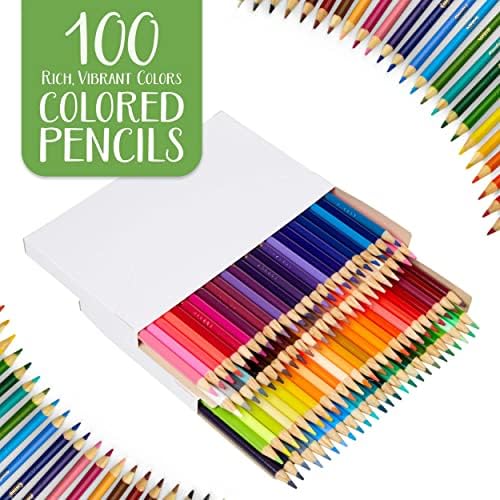 Crayola Adult Colored Pencil Set (100ct), Premium Coloring Pencils For Adult Coloring Books, Gifts for Teens & Adults, 12+