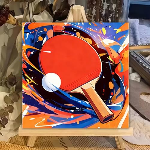 XTCIXAL Paint by Numbers Kit for Kids with Frame, Table, 8X8 inch