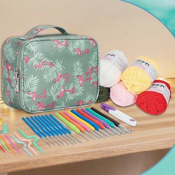 GMAK Crochet Kit for Beginners Adults, All in One Crochet Set Include Yarns