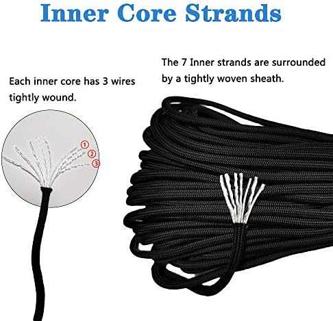 Paracord Combo Kits - 550 Type III Parachute Cord - Bracelet Crafting Kits, Survival Rope Making lanyards,Dog Collar,Bracelet