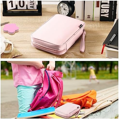 Zannaki Big Capacity Storage Pouch Marker Pen Pencil Case Simple Stationery Bag Box Art Tool & Sketch Storage Boxes for Bullet Journal Middle High School Office College Student Girl Women Adult Teen