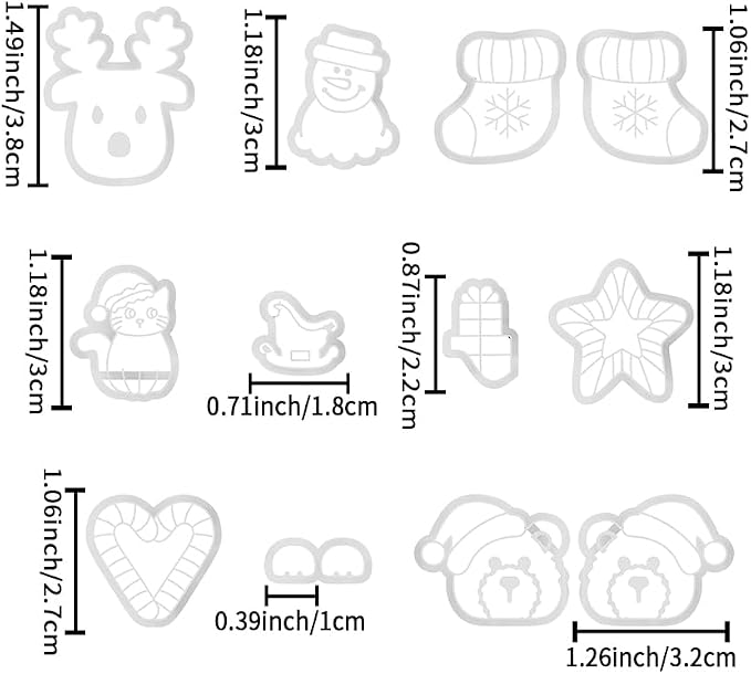 Holiday Theme Polymer Clay Cutters Set – Molds, Clay Cutters for Polymer Clay, Clay Earring Tools