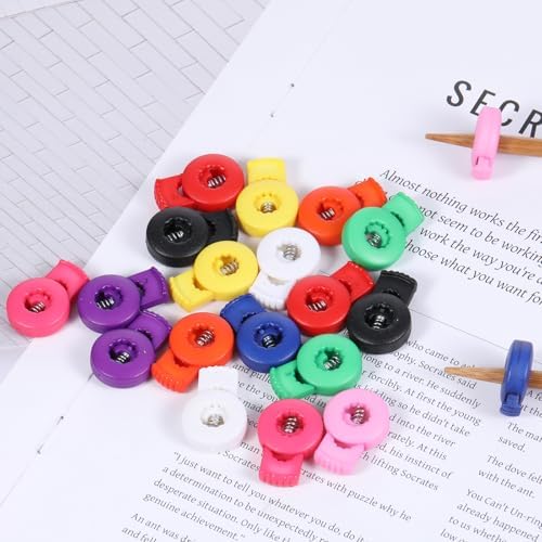 20PCS Knitting Needle Stoppers Knitting Needles Point Protectors Needle Point Locks Plastic Knitting Needles Caps Single Hole Spring Toggle Stitch Stoppers Essential Knitting Accessories for Finger