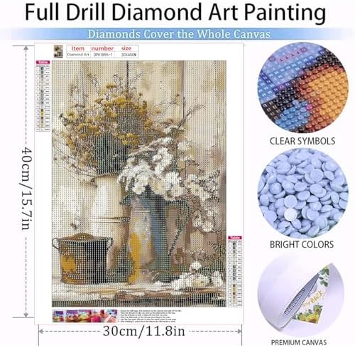 3 Pack Daisy Diamond Art Kits for Adults Diamond Painting Kits 12X16 inch