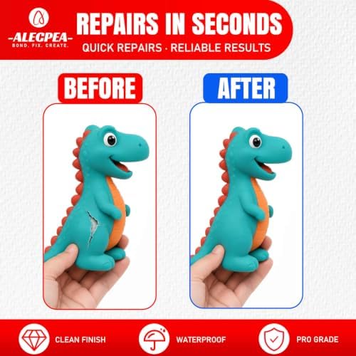ALECPEA Silicone Glue, 30g Clear Flexible Adhesive with 3 Applicator Tips