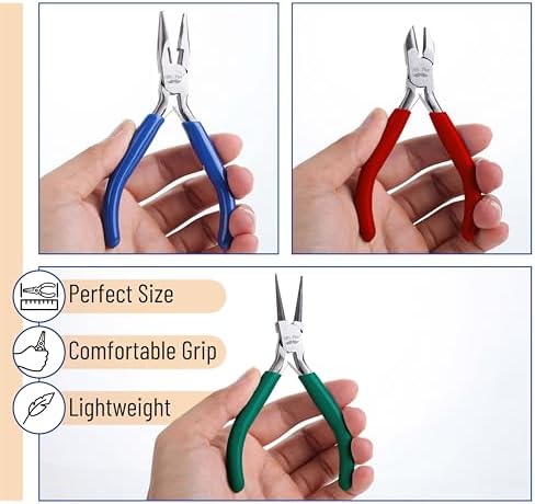 Mr. Pen- Pliers for Jewelry Making, 3 Pack, Chain Nose