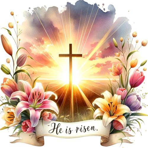 AIBOERL Paint by Numbers Kit for Adults Beginner, Crosses, 12X12In