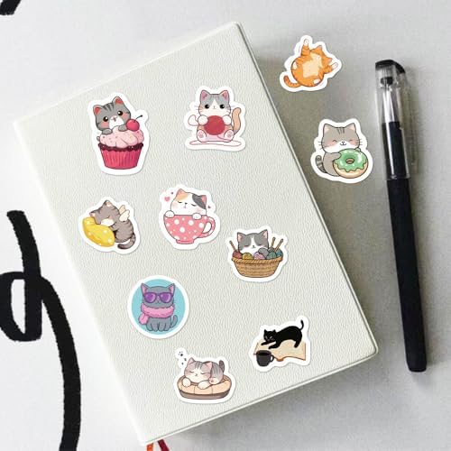 500Pcs Cat Stickers Waterproof Vinyl Decals