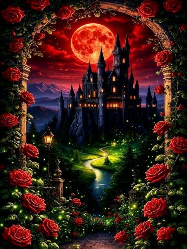 WUDWL Diamond Art Kits for Adults, 5D Castle Diamond Painting Kits